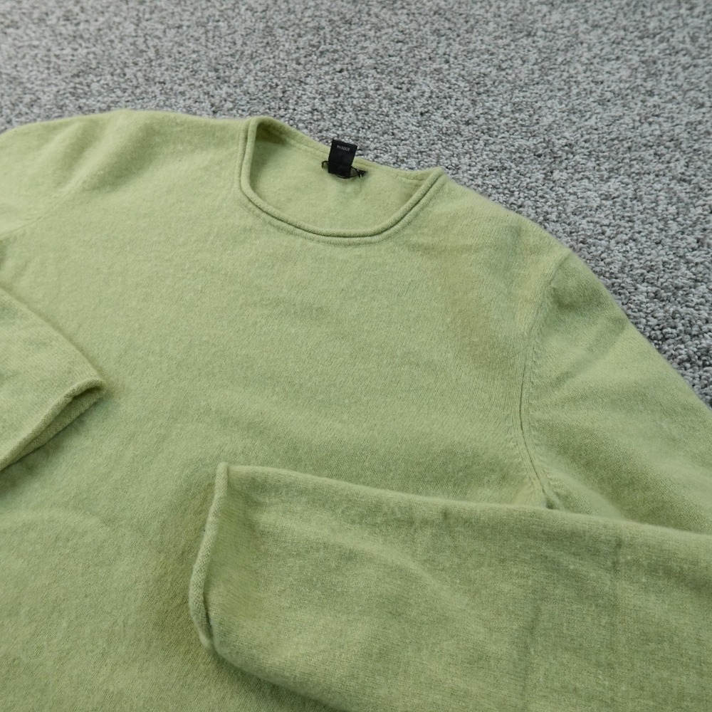 Prive Sweater Womens M Green Cashmere Crewneck Roll Neck Pullover Knit Soft Cozy